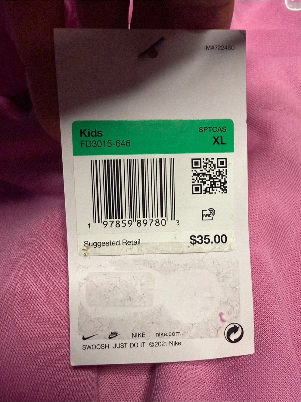 Nike Pink Shorts with White Logo